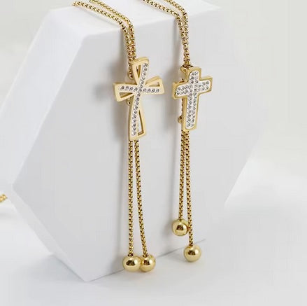 18k Gold Plated Cross Necklace