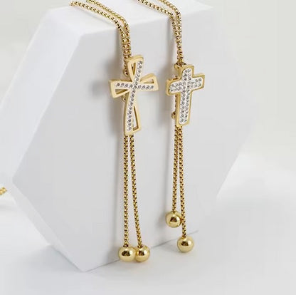 18k Gold Plated Cross Necklace