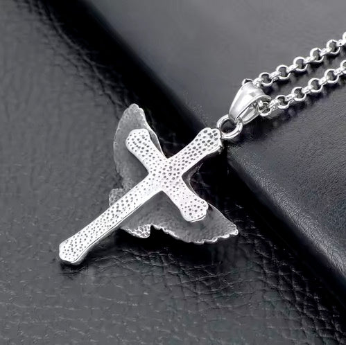 Men's Stunning Spread Eagle Cross Necklace