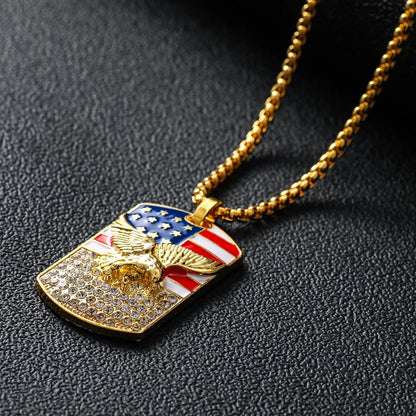 Men’s American Eagle Dog Tag Style Necklace