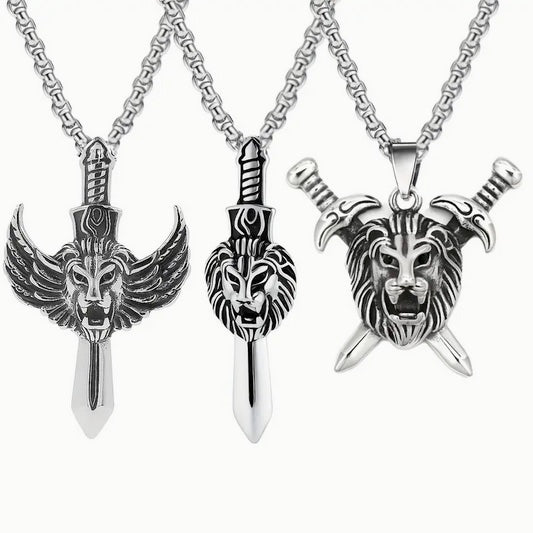 Lion Head Pendant Necklaces