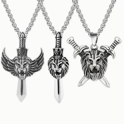 Lion Head Pendant Necklaces