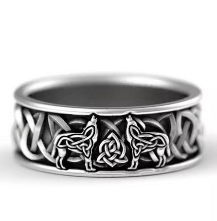 Wolf Totem Vintage Nordic Rings