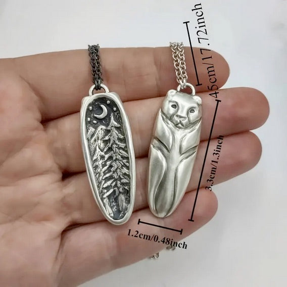 Wilderness Two Sided Bear Totem Necklace