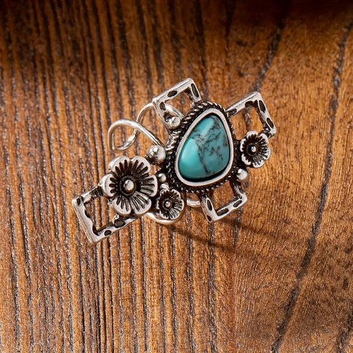 Blue Turquoise Stone Ring