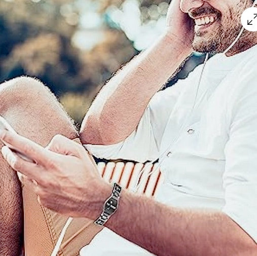 Black Stainless Steel Magnetic Cross Bracelet