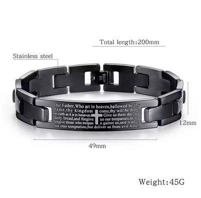 Black Stainless Steel Link Bracelet