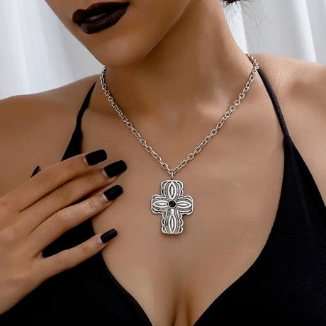 Bohemian Gothic Vintage Ladies Cross Necklace