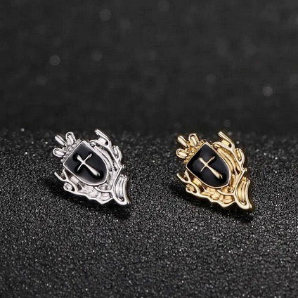 Crown Cross Collar Pin (2)