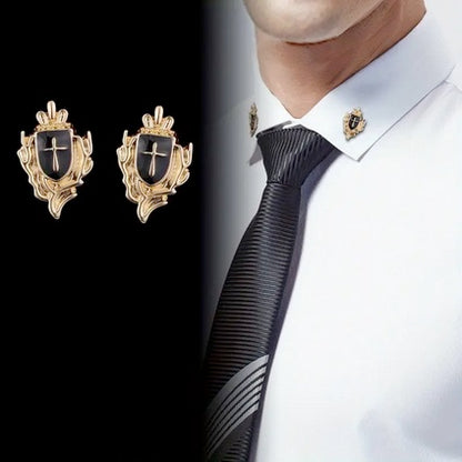Crown Cross Collar Pin (2)