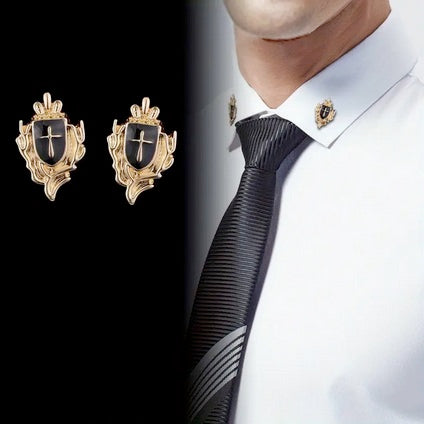 Crown Cross Collar Pin (2)