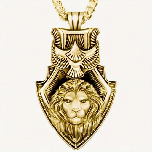 Men's Vintage Lion Of Judah with Eagle Necklace