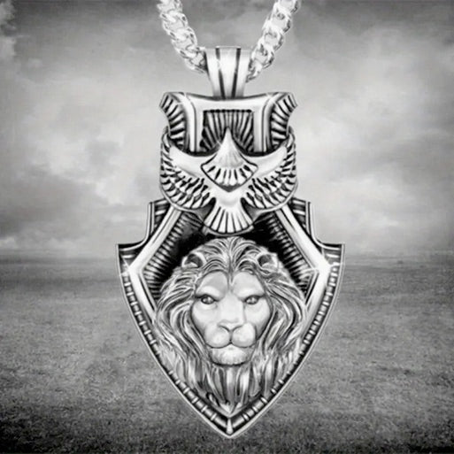 Men's Vintage Lion Of Judah with Eagle Necklace