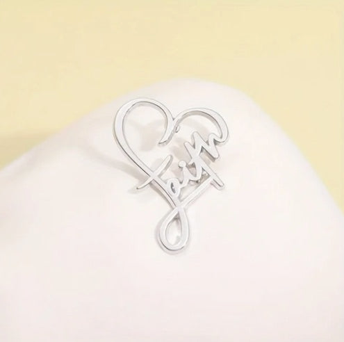 Faith Heart Pin