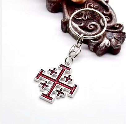 Jerusalem Cross Keychain