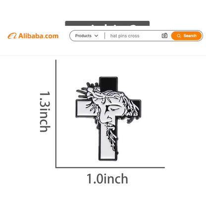 Jesus Cross Brooch Pin