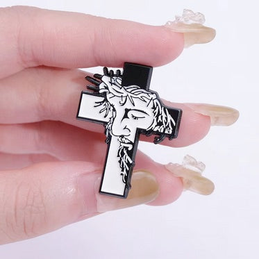 Jesus Cross Brooch Pin