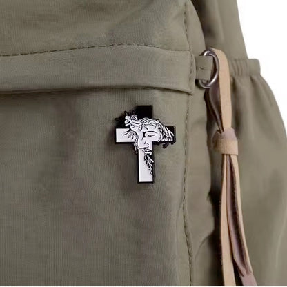 Jesus Cross Brooch Pin
