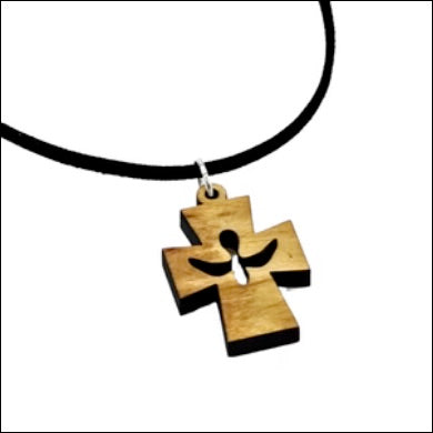 Holy Land Holy Spirit Olive Wood Handmade Necklace