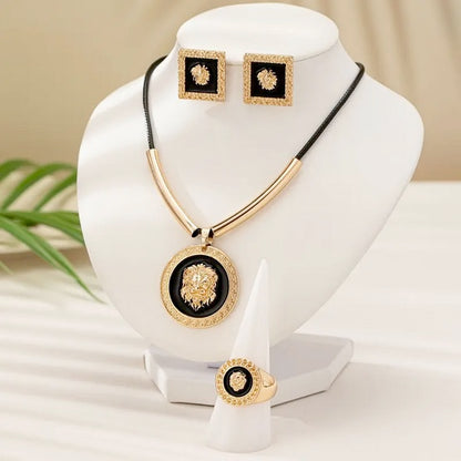 Bold Geometric Totem Designed Lion Of Judah Set