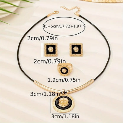 Bold Geometric Totem Designed Lion Of Judah Set