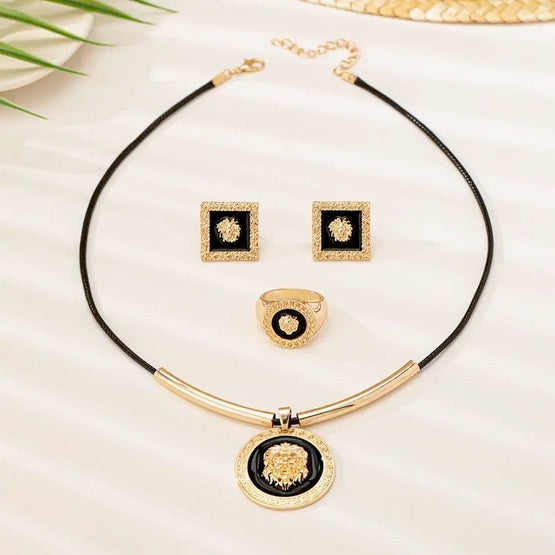 Bold Geometric Totem Designed Lion Of Judah Set