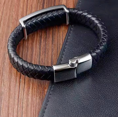 Knight Templar Handmade Cross Leather Bracelet
