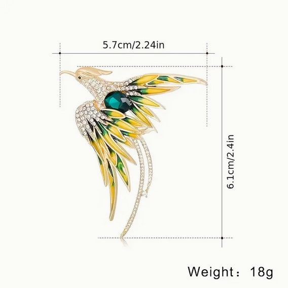High-End Phoenix Rising Brooch