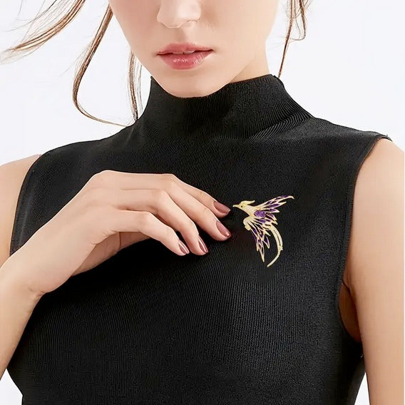 High-End Phoenix Rising Brooch