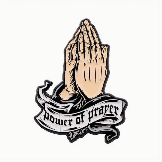 Power of Prayer Enamel Pins Brooch Lapel Badges Briefcase Backpacks Accessories