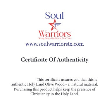 Holy Land Jerusalem Olive Wood Bead And Jerusalem Cross Stretch Bracelet