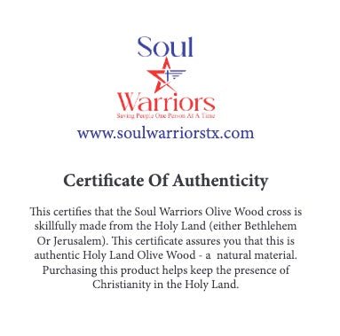 Holy Land Holy Spirit Olive Wood Handmade Necklace