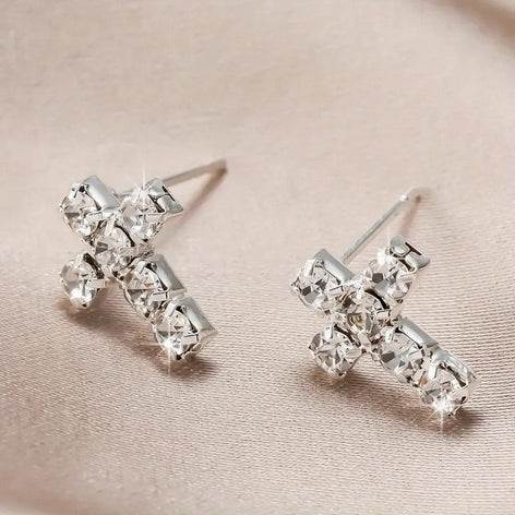 Cubic Zerconia Lady's Post Earrings