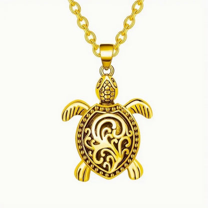 Retro Turtle Pendant Necklace - Two Colors