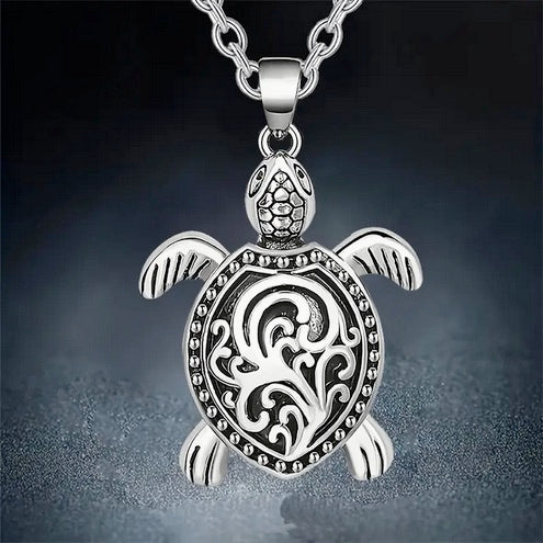Retro Turtle Pendant Necklace - Two Colors