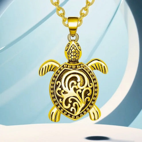 Retro Turtle Pendant Necklace - Two Colors