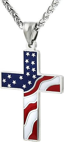Color American Flag Cross