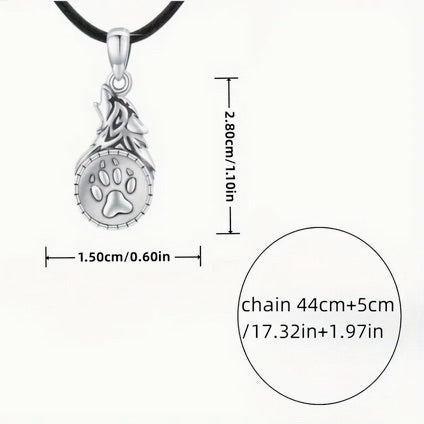 Stylish Wolf Claw Pendant Necklace/Choker With Leather Chain