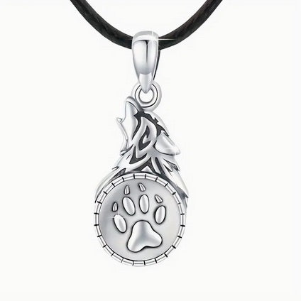 Stylish Wolf Claw Pendant Necklace/Choker With Leather Chain