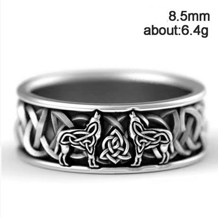 Wolf Totem Vintage Viking Nordic Ring
