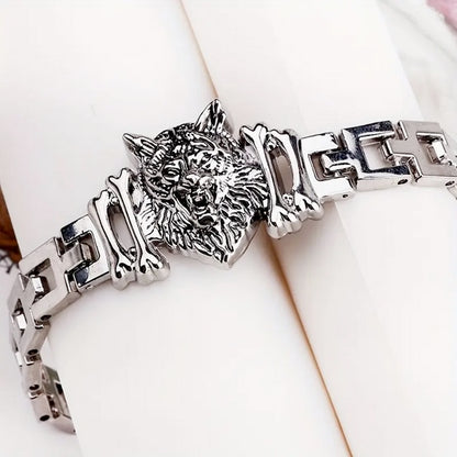 Vintage Men's Wolf Link Bracelet
