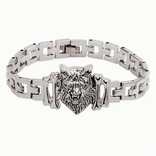 Vintage Men's Wolf Link Bracelet